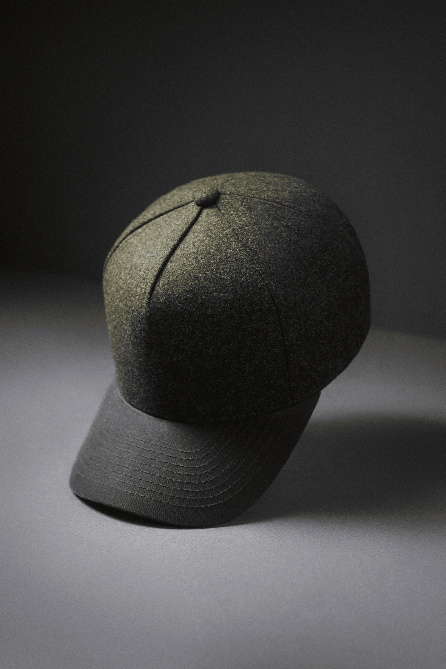 A green Cruz dual wool cap from varsity headwear