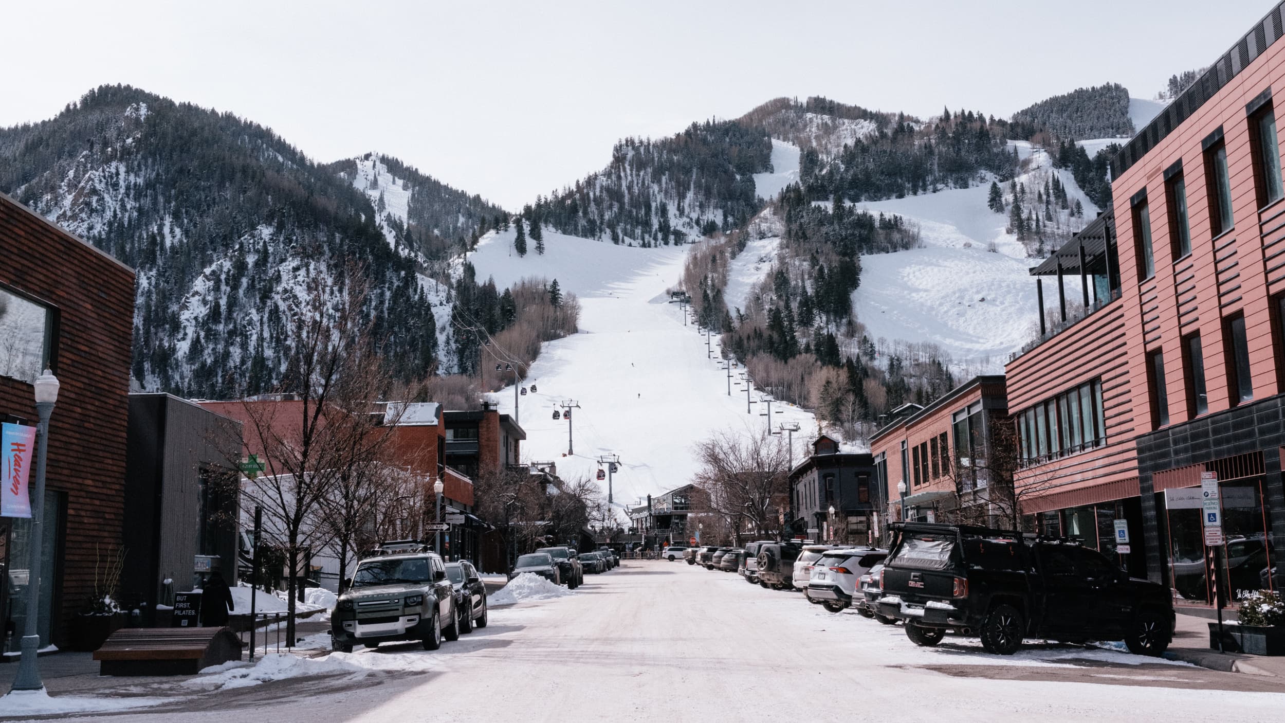 Aspen Mountain from Hunter Street