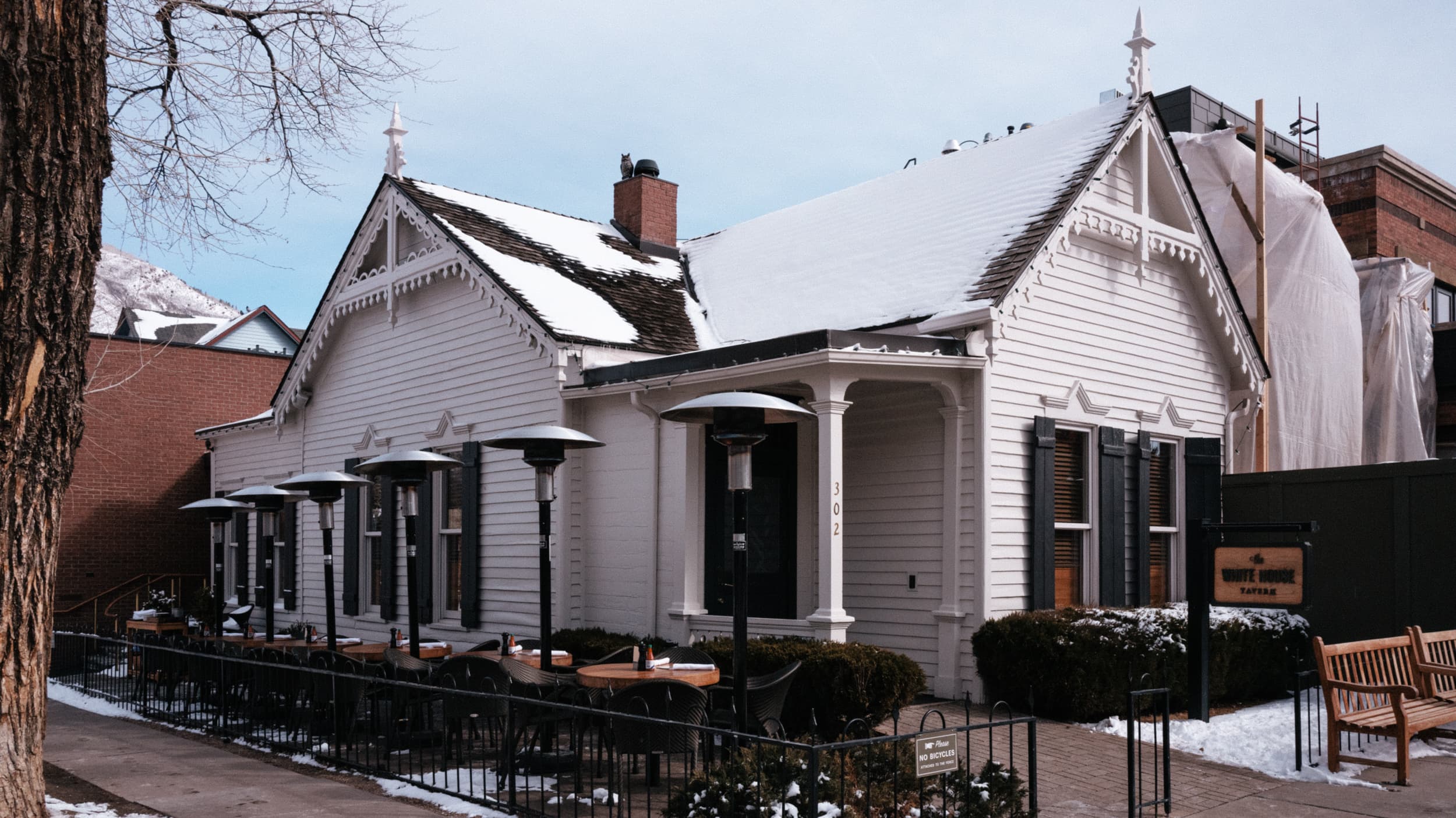 Exterior of White House Tavern in Aspen, Colorado