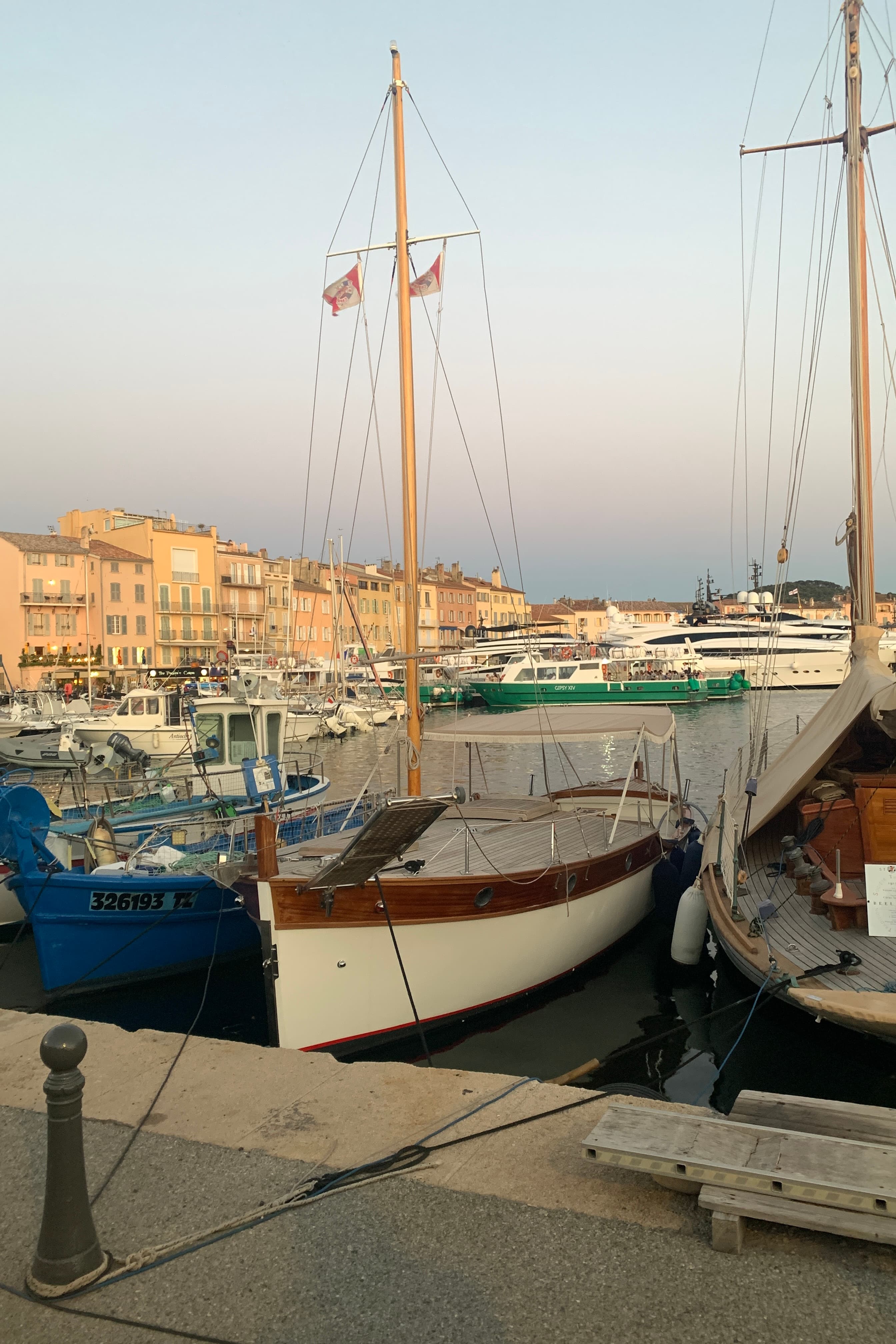 Boats in harbor in Saint-Tropez France