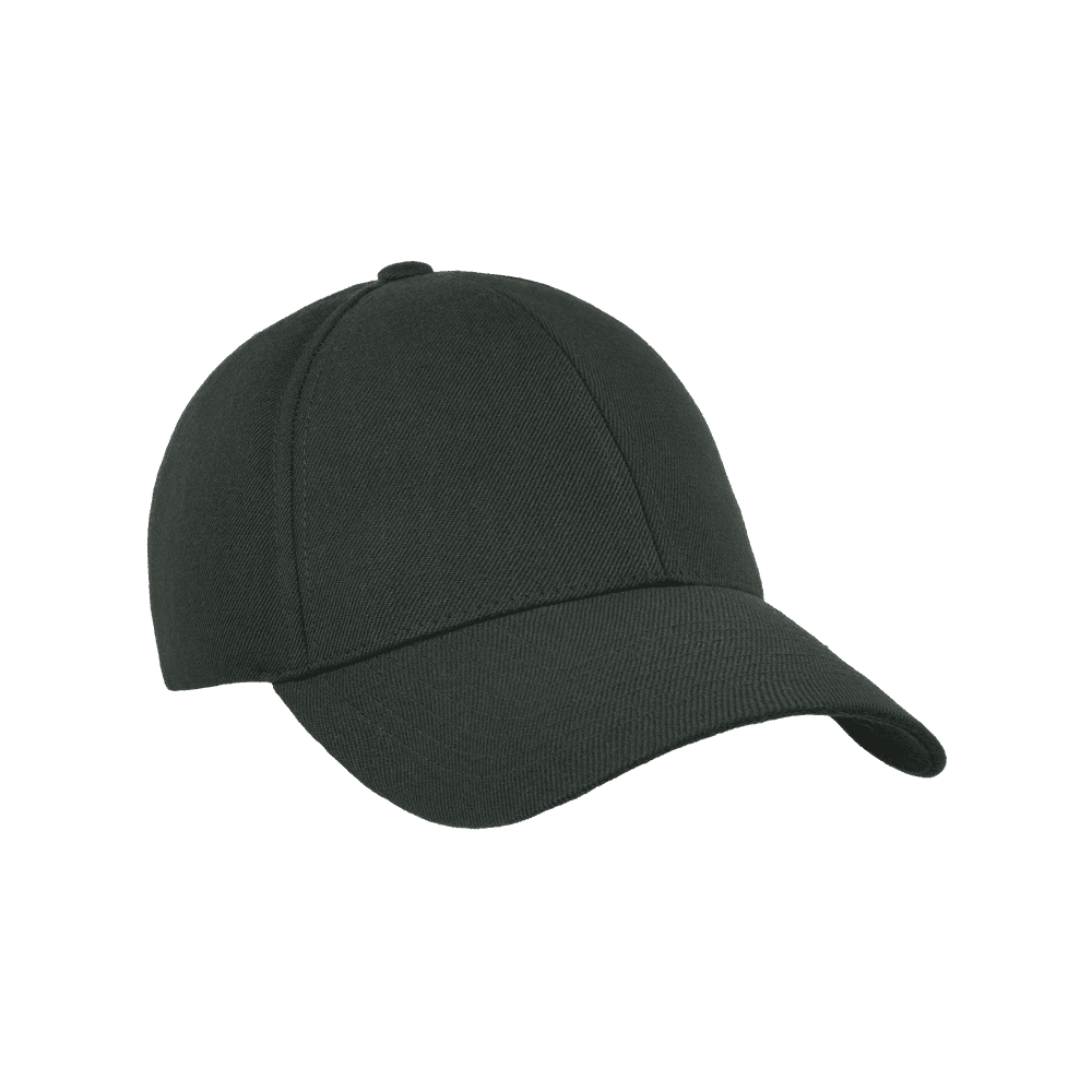 Front view of a Varsity Headwear Legacy structured dark green college baseball cap