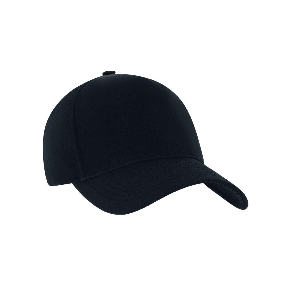 Front view of a Varsity Headwear Athletic Sport Cruz black trucker cap