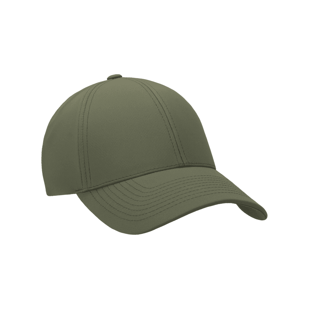 Front view of a Varsity Headwear legacy structured active tech green baseball cap