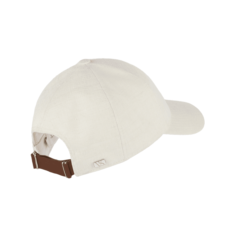 Back view of a Varsity Headwear legacy structured off-white silk baseball cap