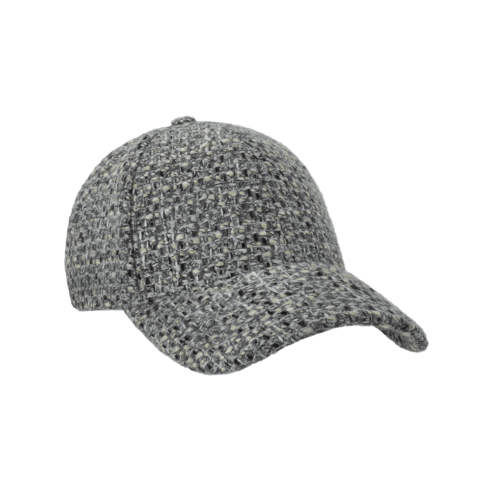 Front view of a Varsity Headwear legacy structured virgin wool misty grey baseball cap