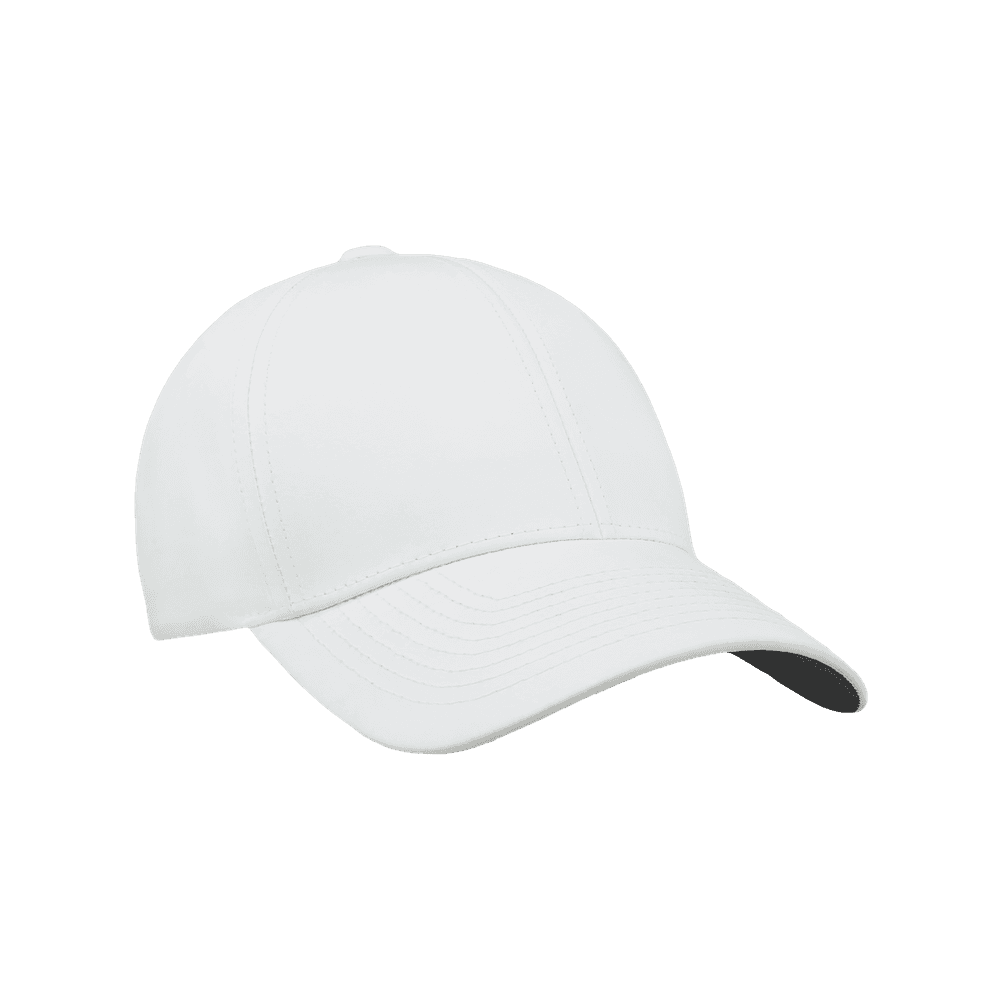 Front view of a Varsity Headwear legacy structured athletic sport white baseball cap