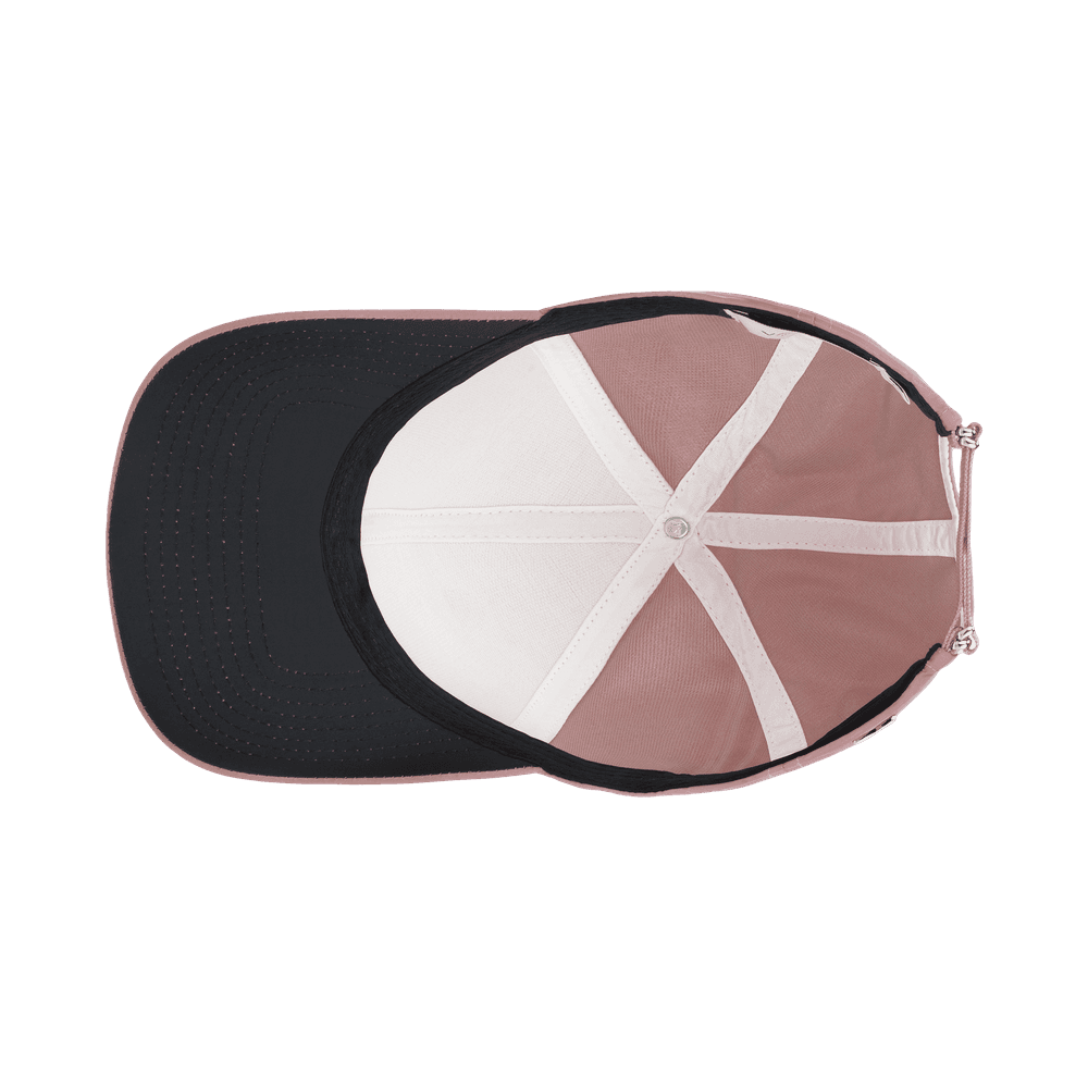 Inside view of a Varsity Headwear legacy structured athletic sport dust pink baseball cap