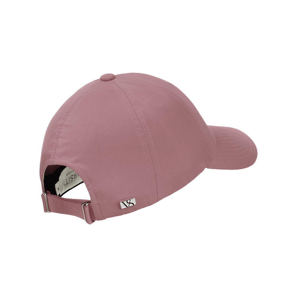 Back view of a Varsity Headwear legacy structured athletic sport dust pink baseball cap