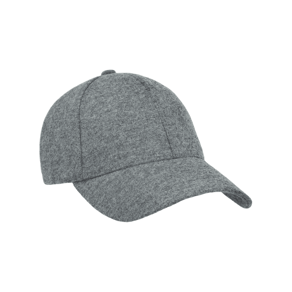 Front view of a Varsity Headwear legacy structured cashmere light grey baseball cap