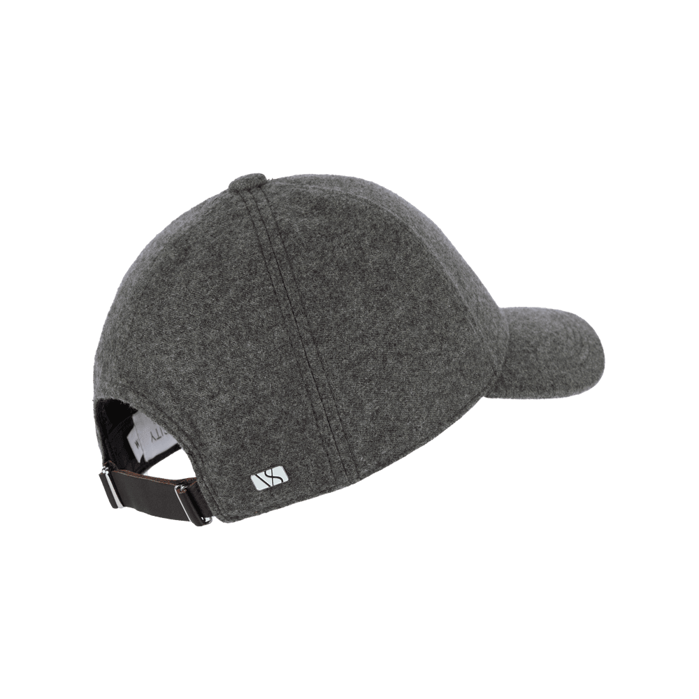 Back view of a Varsity Headwear legacy structured cashmere flint grey baseball cap 