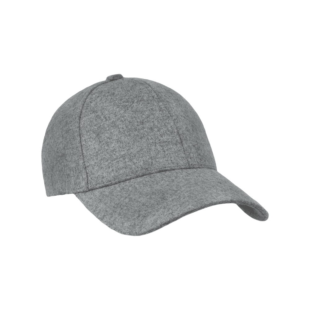 Front view of a Varsity Headwear legacy structured cashmere clay grey baseball cap 
