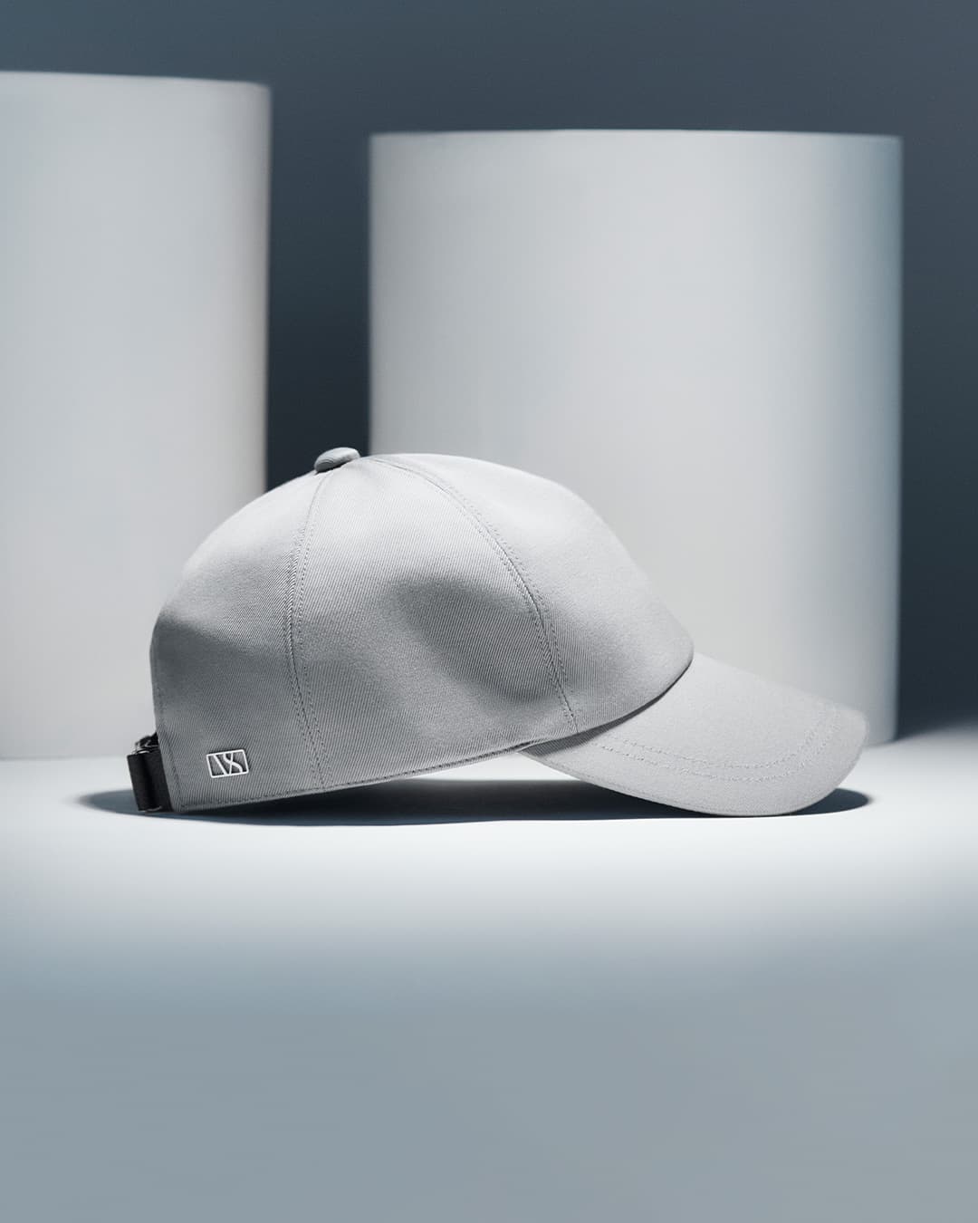 Side view of a grey sea island cotton cap from varsity headwear