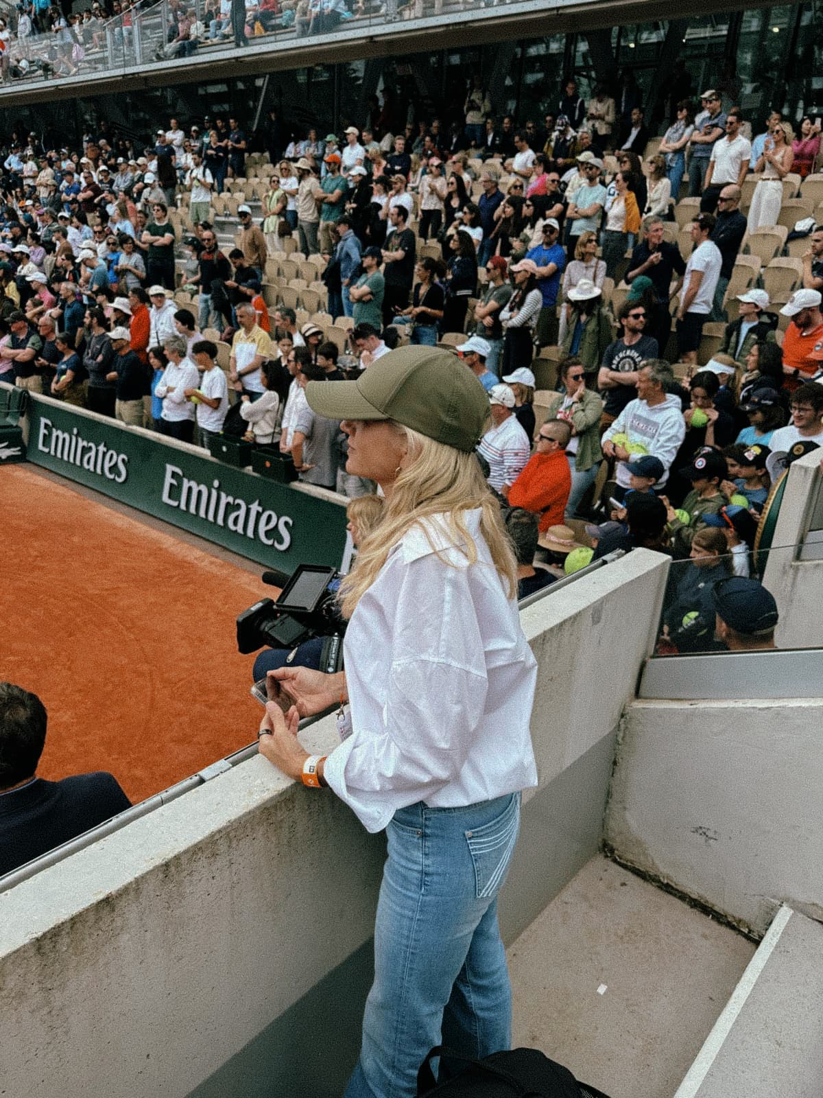 Watching tennis wearing Casper Ruud off-court cap