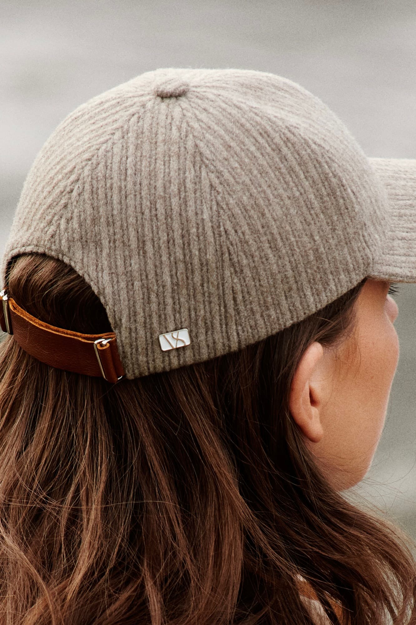 Varsity Headwear beige corduroy cap in a wool blend, featuring a stylish design