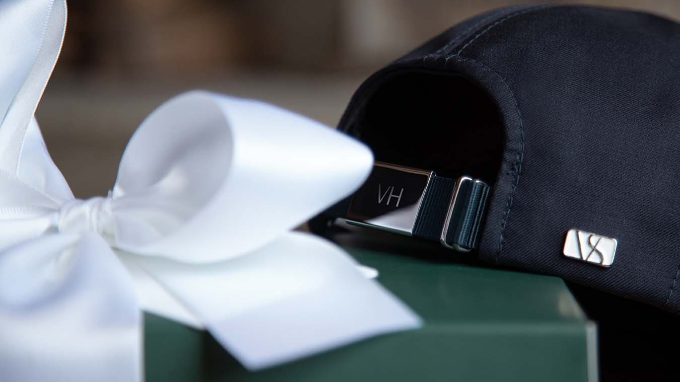 Engraving plate for varsity headwear caps for personalization of caps