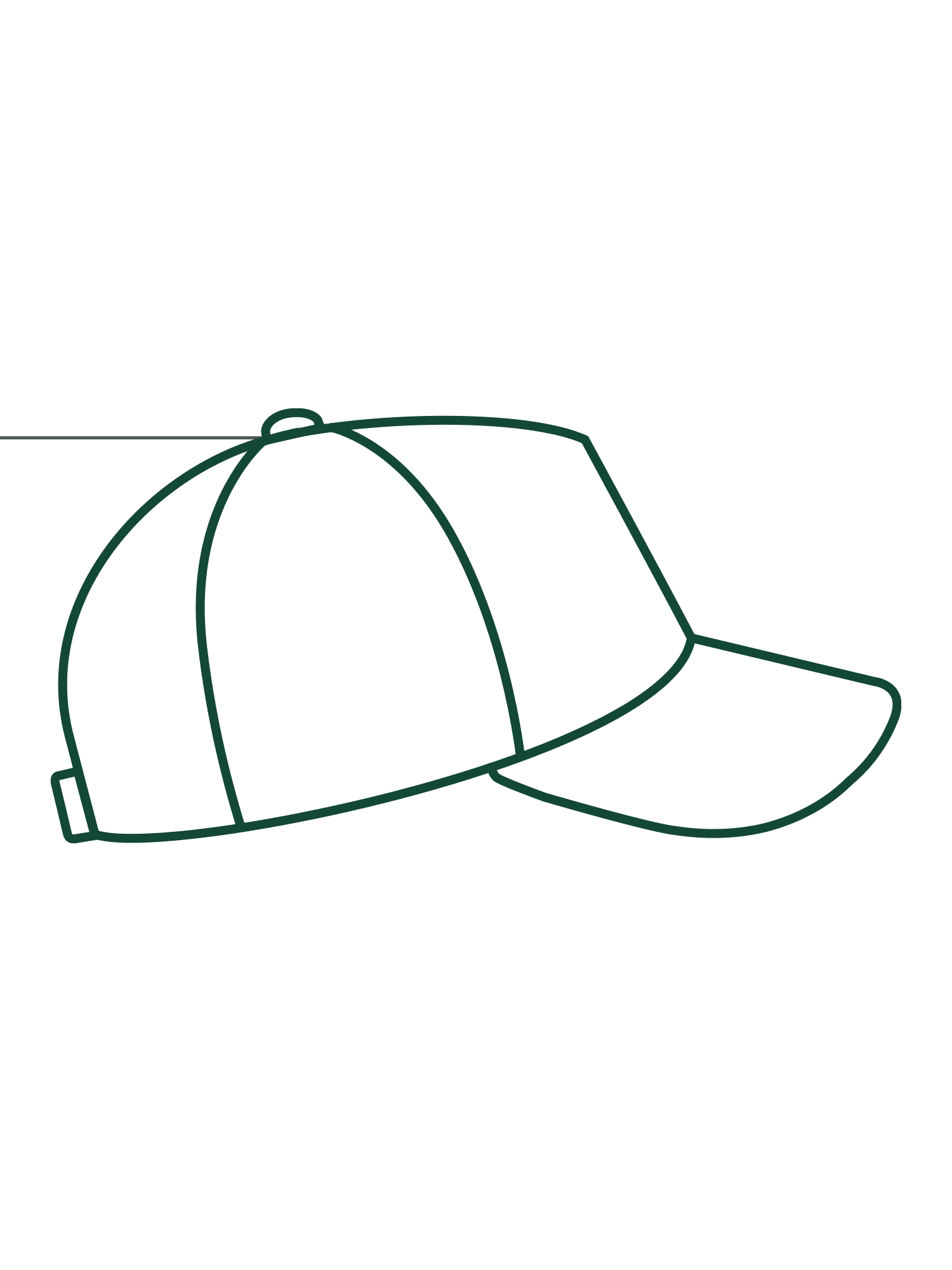 Illustration of high profile cap