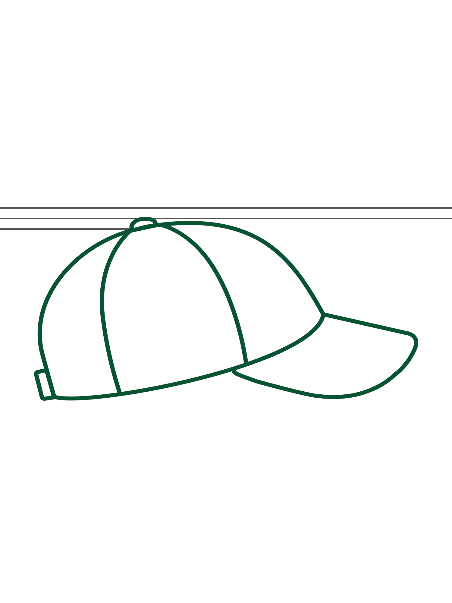 Illustration of low profile cap