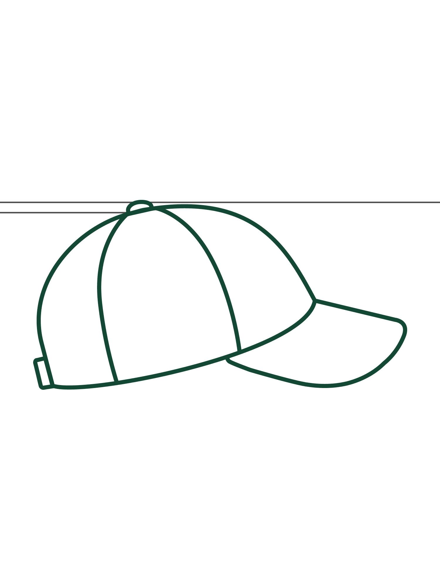 Illustration of mid profile cap