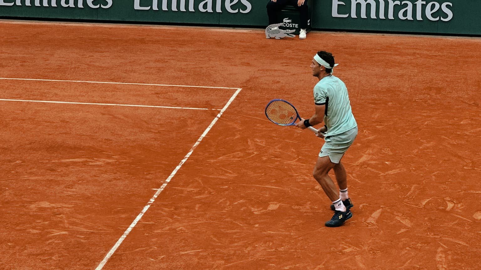 Norwegian Tennis player Casper Ruud playing at French Open Roland Garros