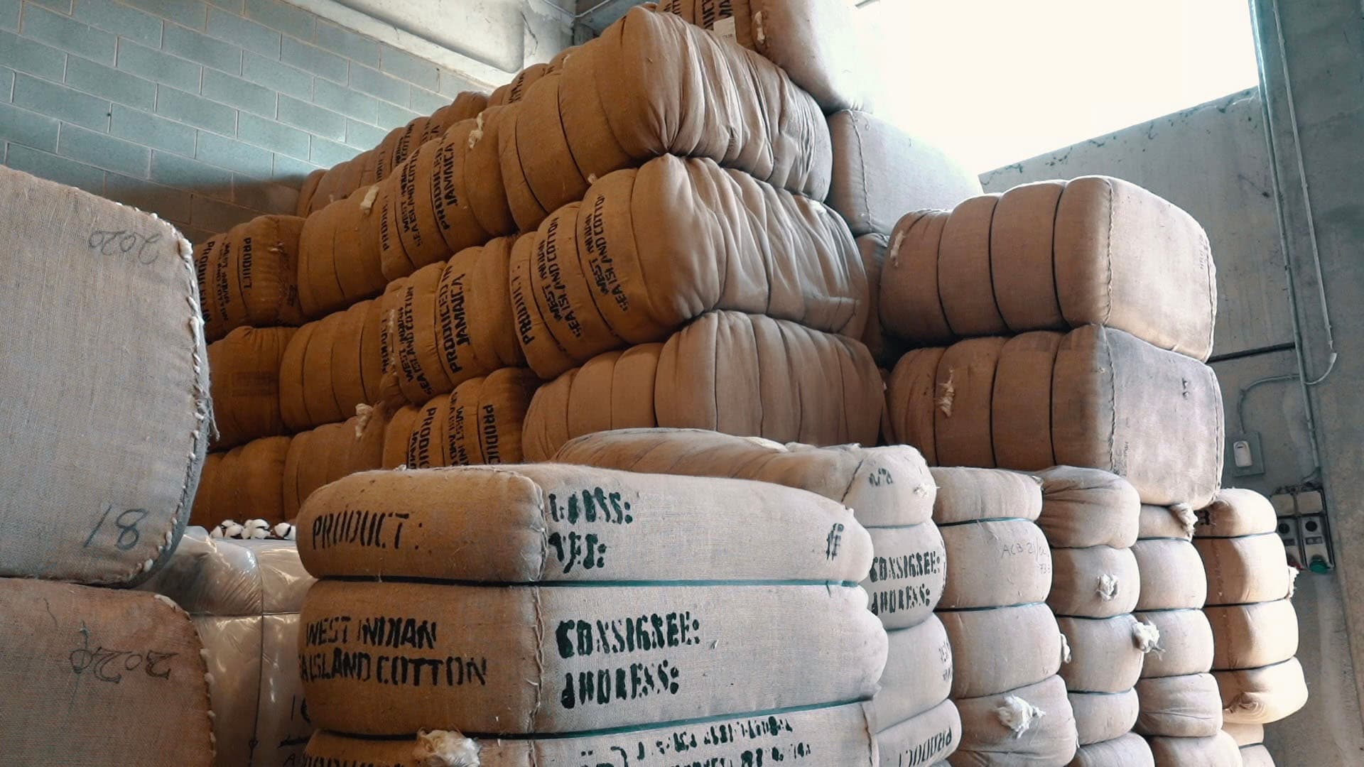 Behind the scenes image of sea island cotton material used in baseball caps at varsity headwear