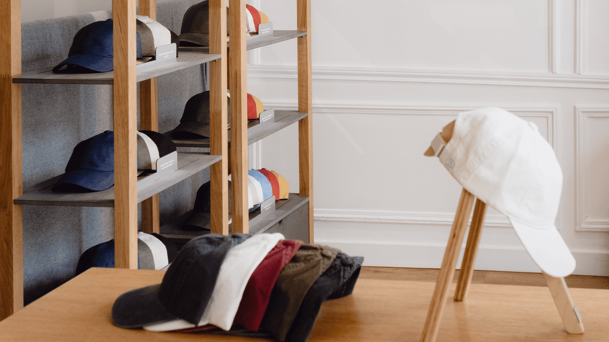 Inside view of Varsity Headwear Pop up in Le Marais Paris