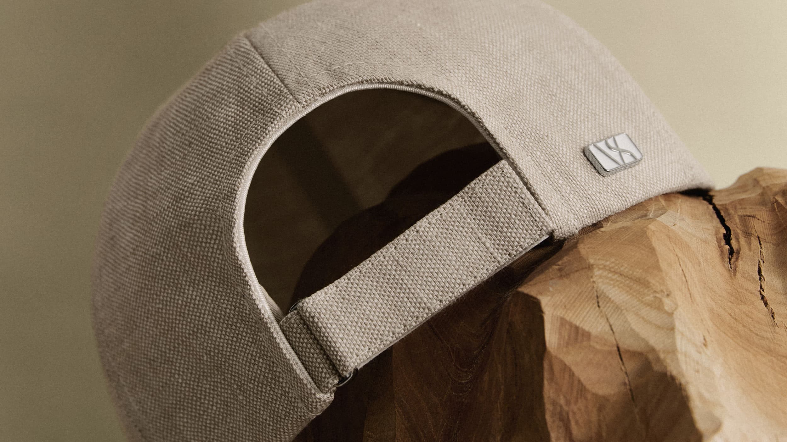 Back view of a kids cap with velcro back strap