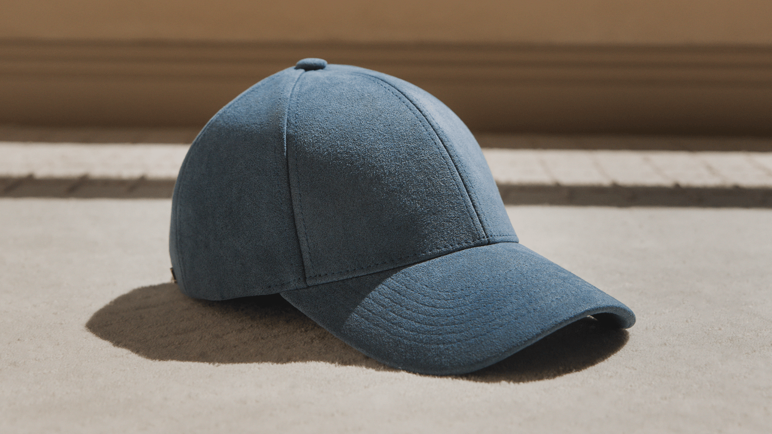 Nile Blue Alcantara baseball caps from Varsity Headwear