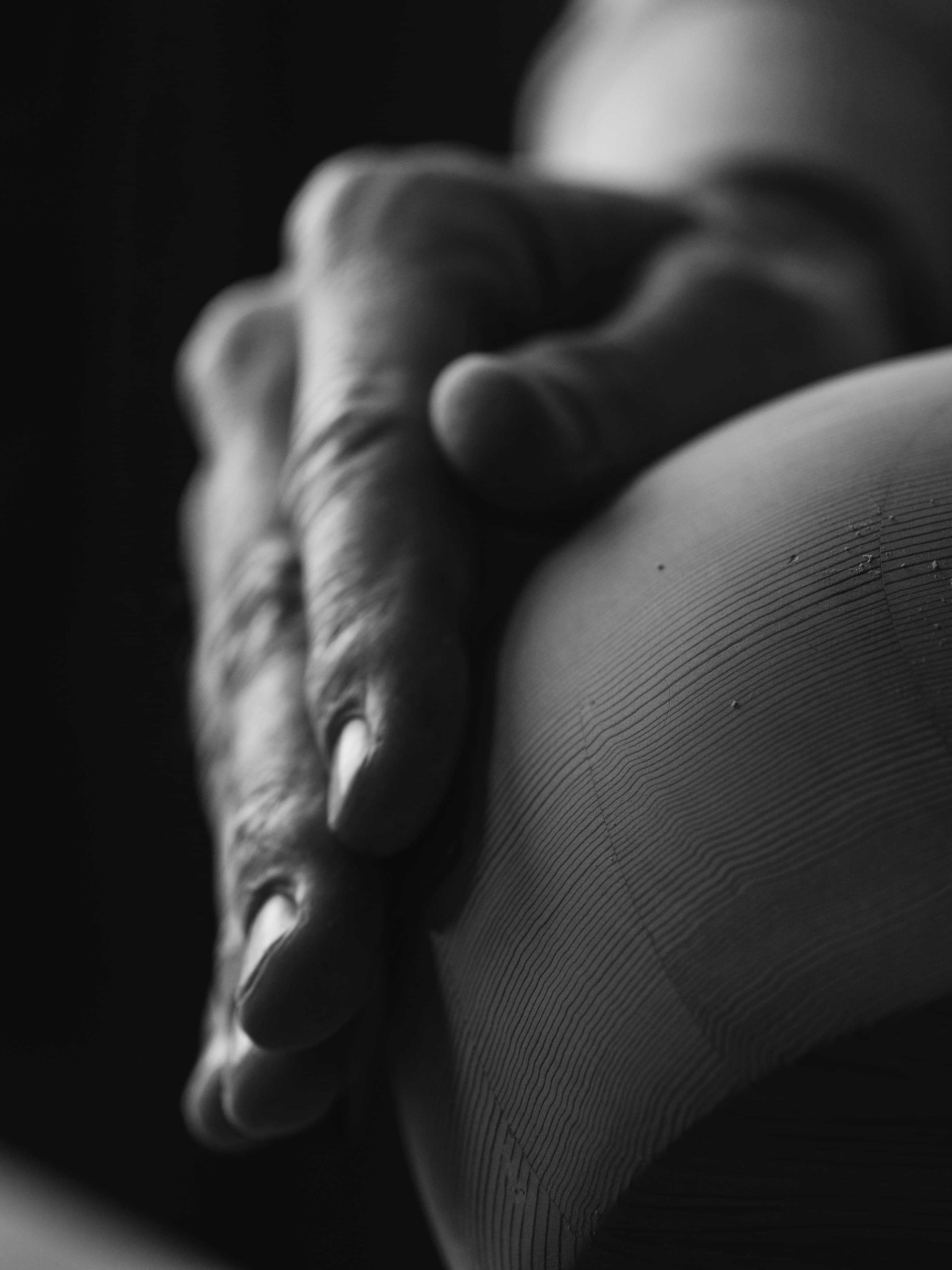 Close-up of behind the scenes of making the perfect shape of a cap