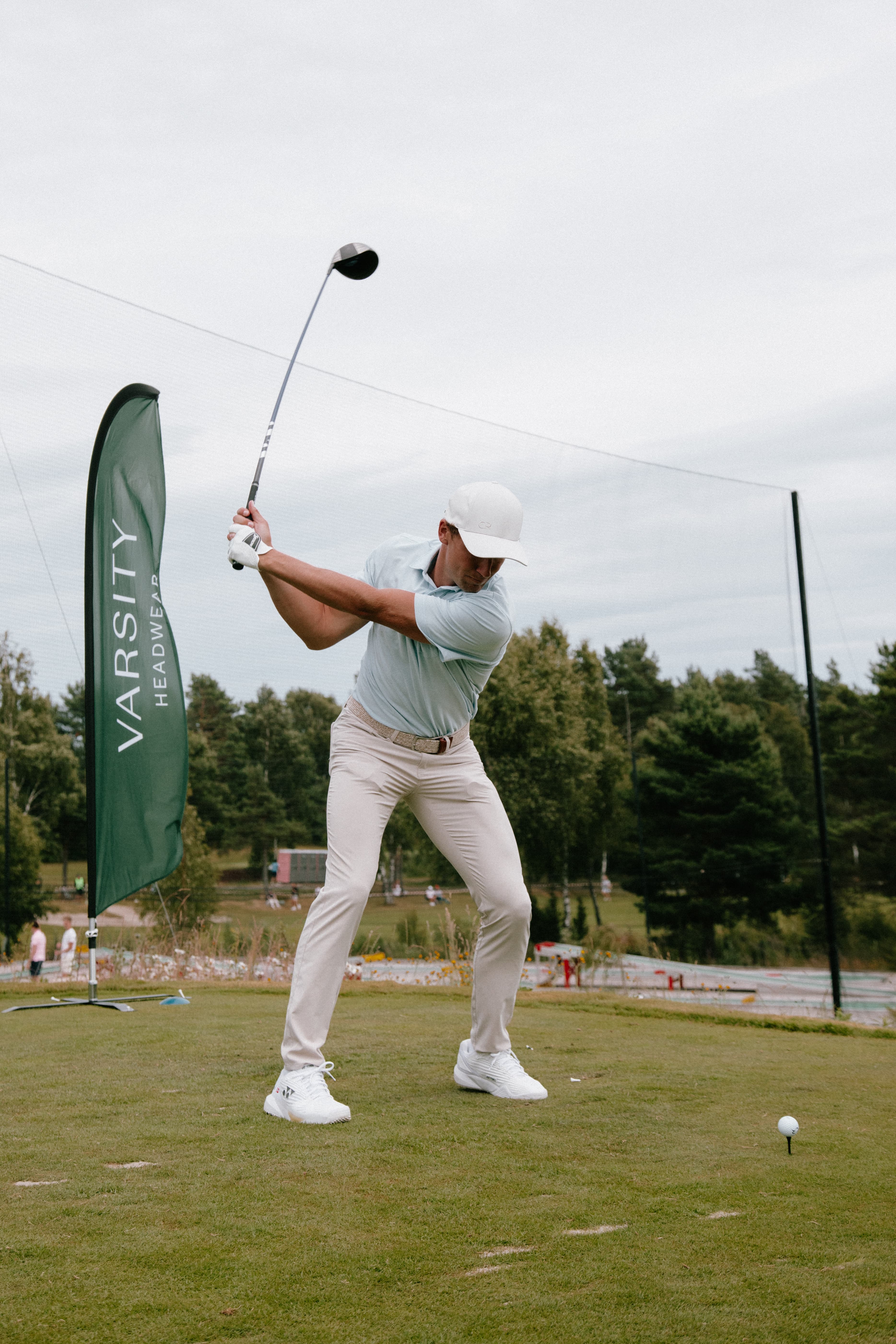 Casper Ruud with Varsity headwear at wright invitational golf tournament