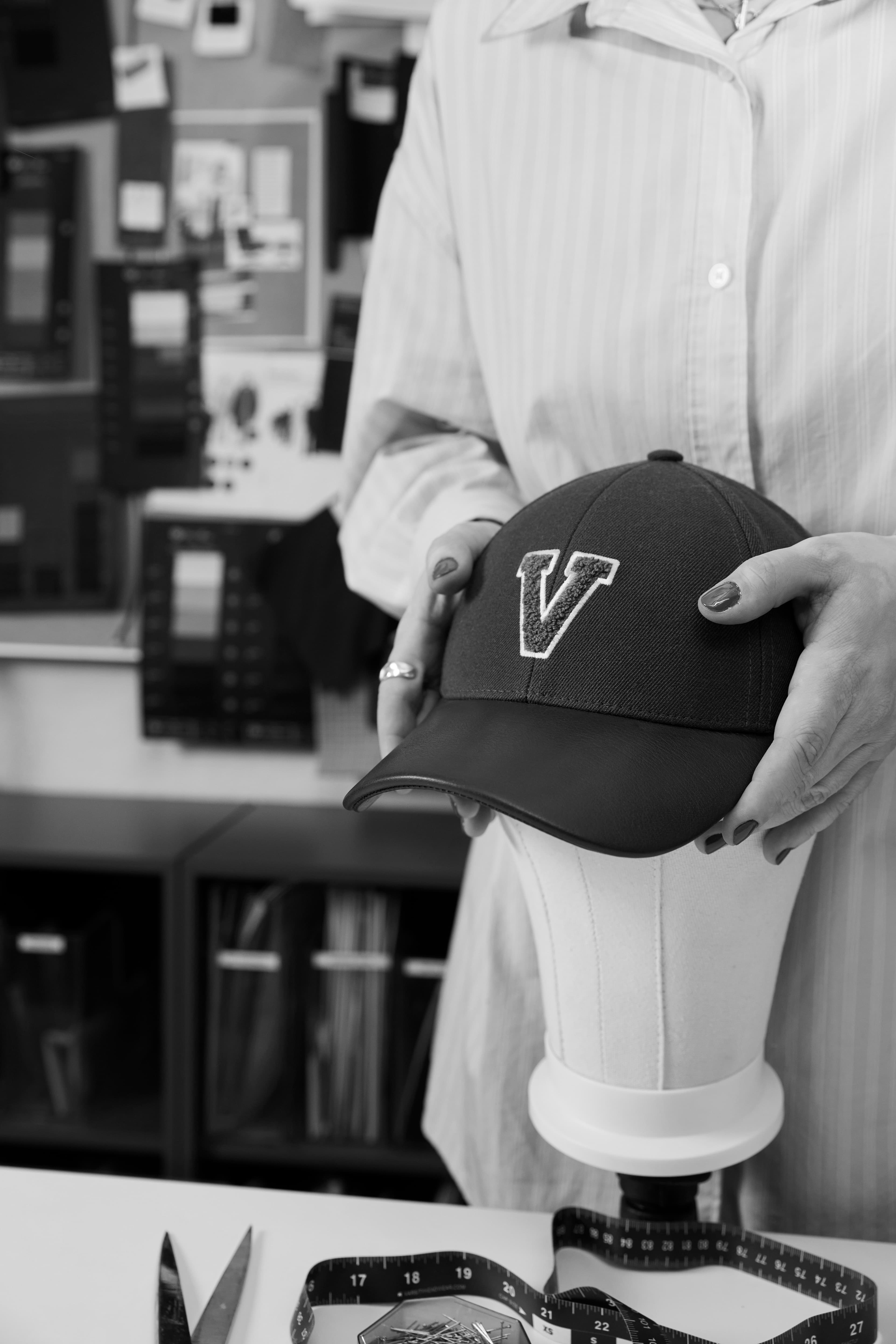 Varsity Headwear ten year anniversary cap with the letter V on the front