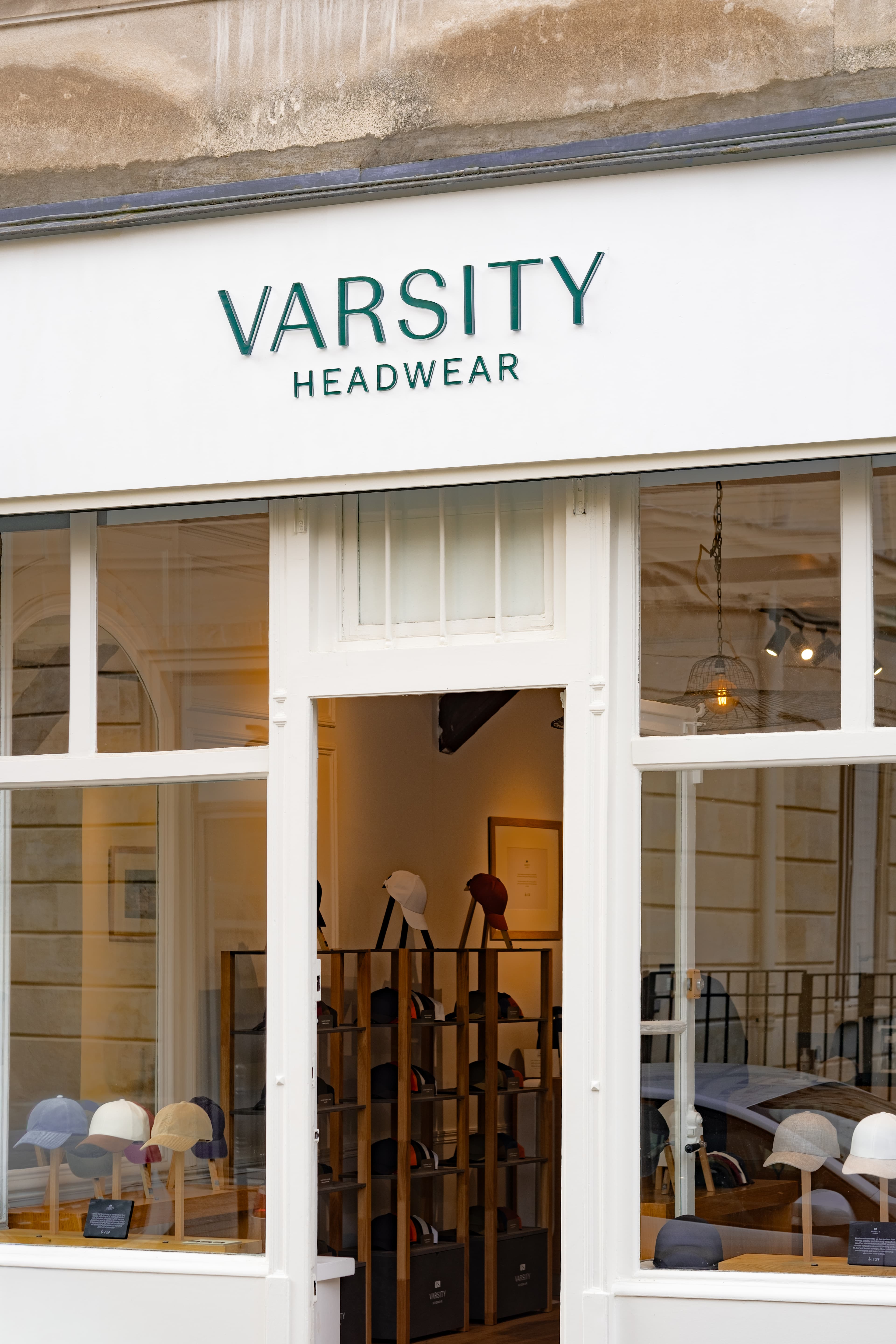 Front view of Varsity Headwear Pop Up store in Le Marais in Paris