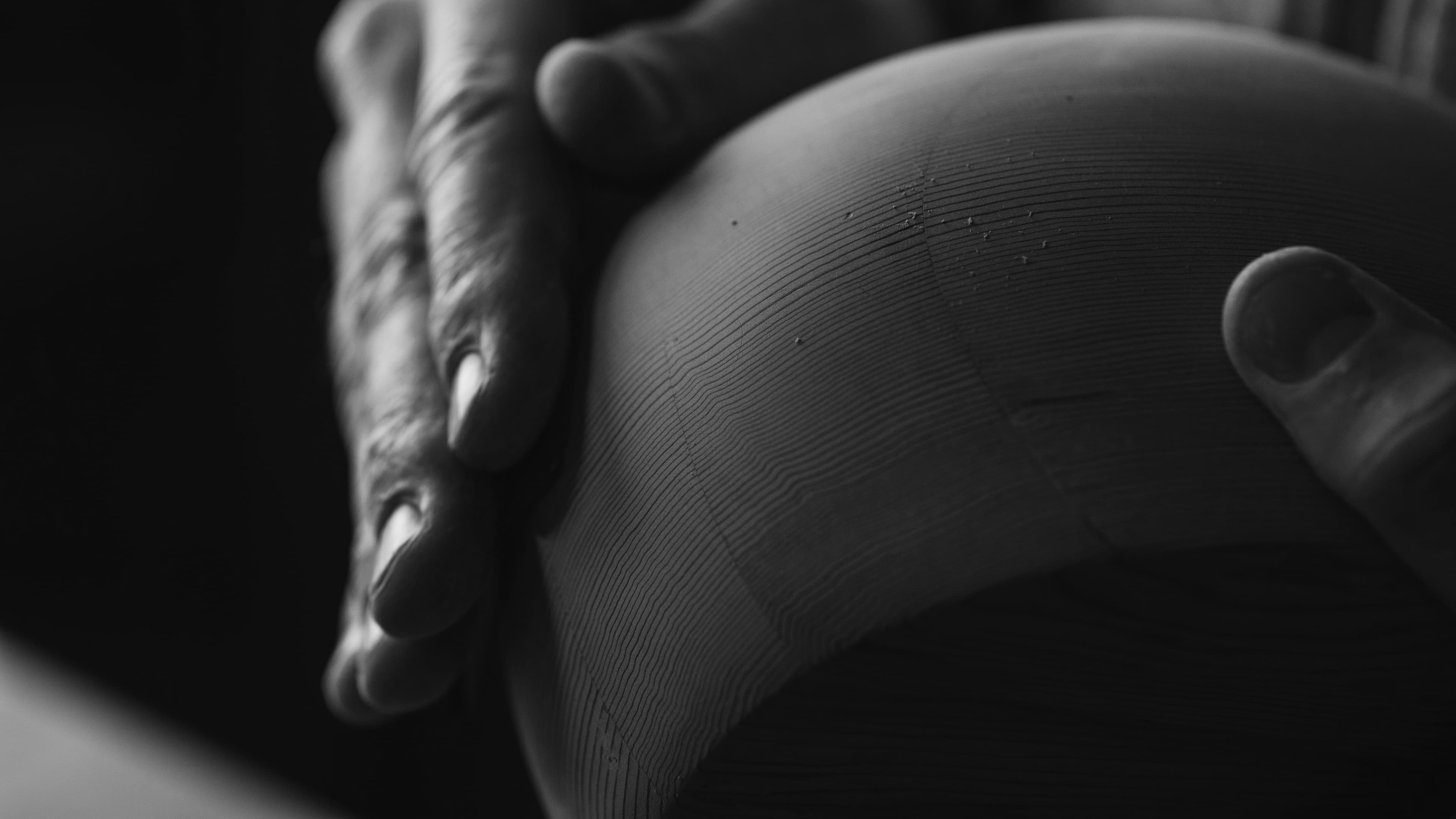 Close-up of behind the scenes of making the perfect shape of a cap