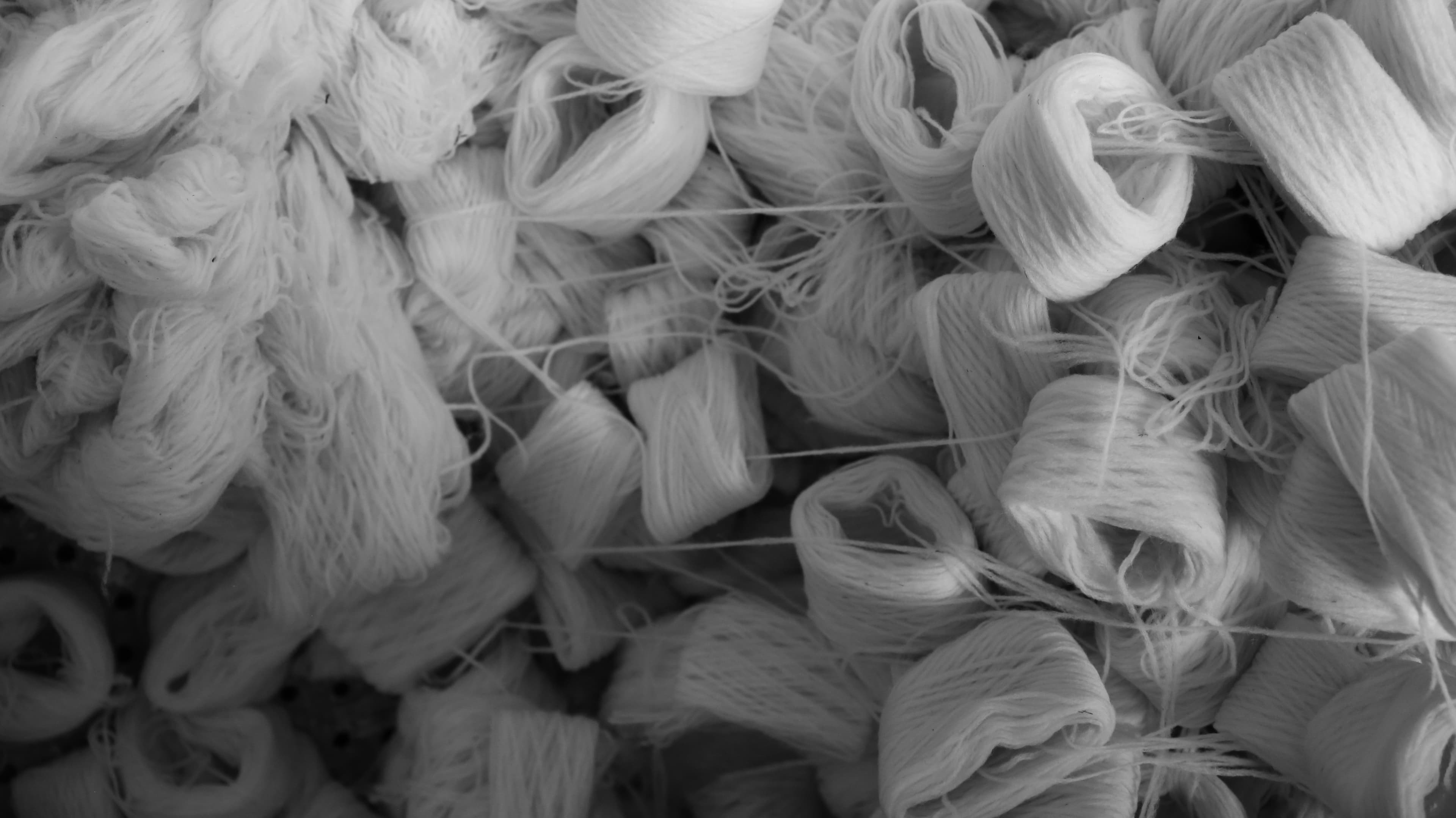 Close-up of wool material used for caps