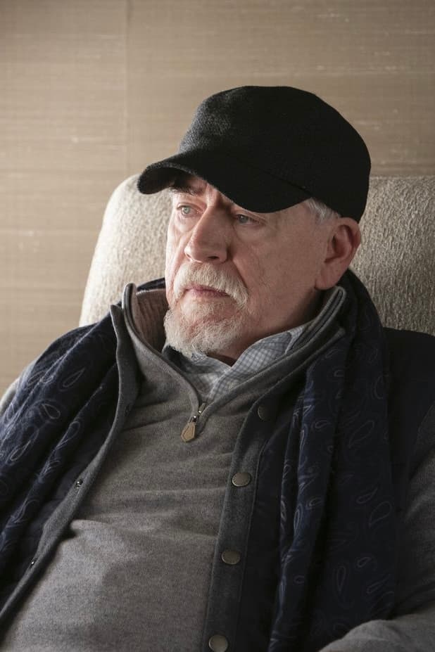Picture of character Logan Roy from the HBO series succession wearing baseball cap
