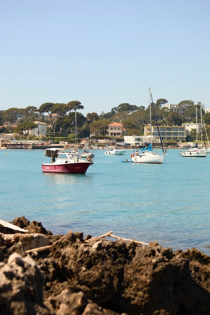 Boats and sea view of Cannes