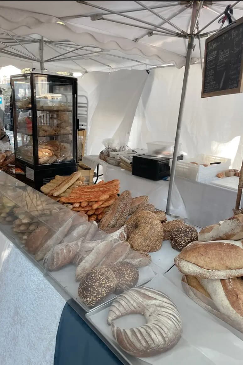 Bread and pastries at Marché de Saint-Tropez