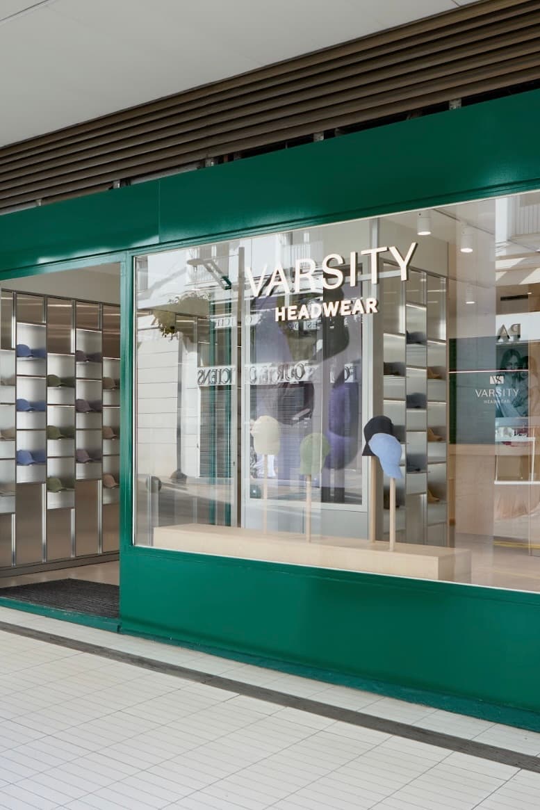 Varsity Headwear concept store in Cannes