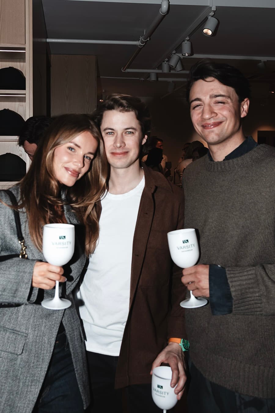 Socializing at opening event of Varsity Headwear new concept store in Oslo