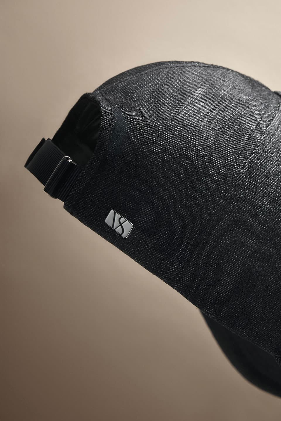 Detailed back view of a legacy structured denim cap in raw indigo from Varsity Headwear
