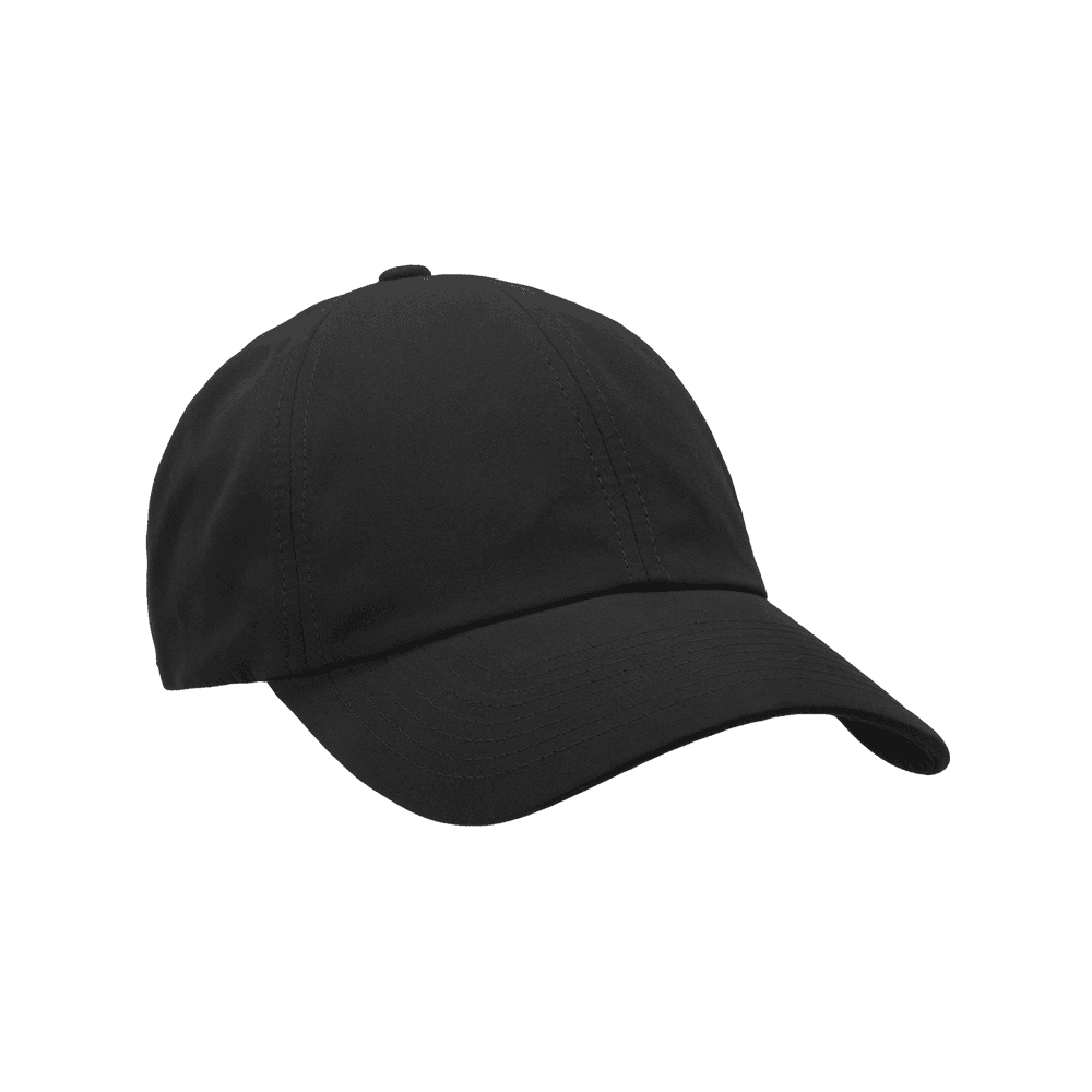 Front view of a Varsity Headwear legacy soft seaqual ebony black baseball cap