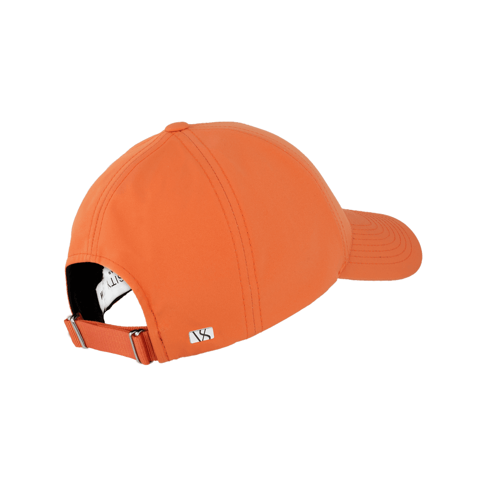 Back view of a Varsity Headwear legacy structured athletic sport orange baseball cap