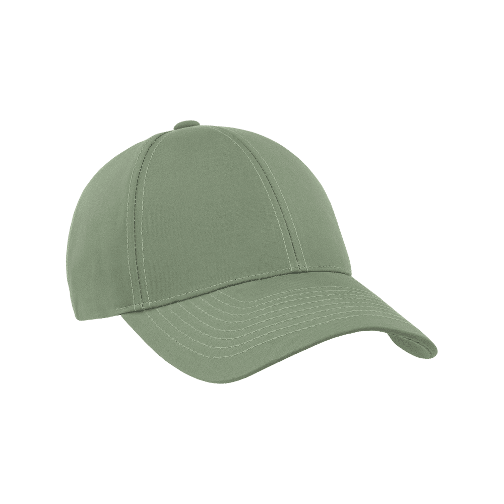 Front view of a Varsity Headwear legacy structured ventile cotton sage green baseball cap