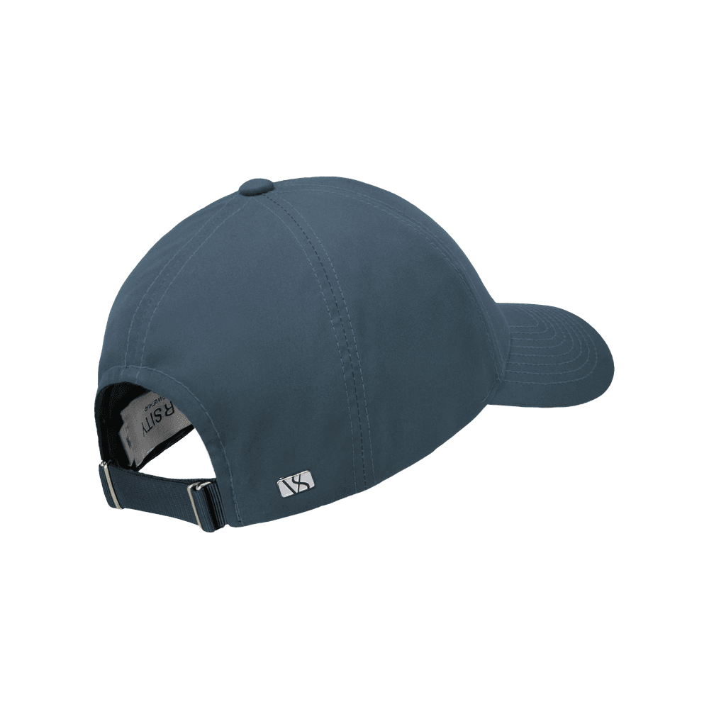 Back view of a Varsity Headwear legacy structured ventile cotton cornflower blue baseball cap