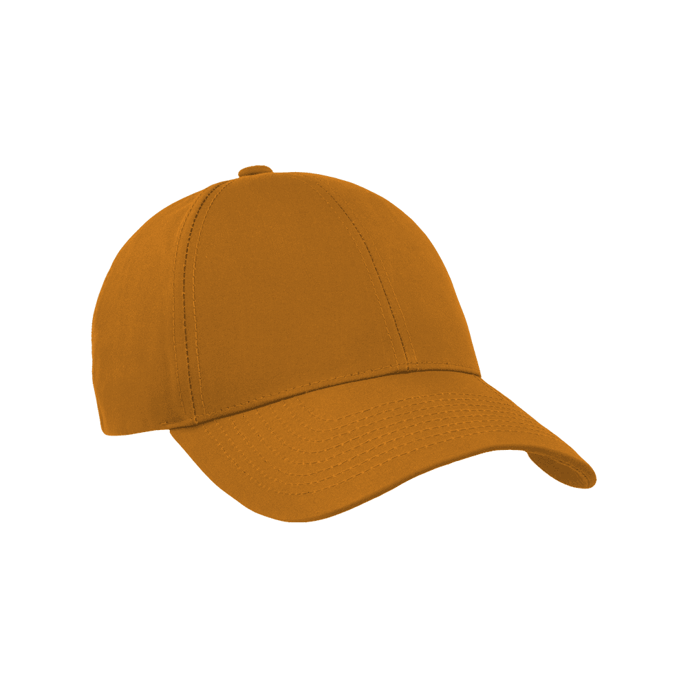 Front view of a Varsity Headwear legacy structured ventile cotton rust orange baseball cap