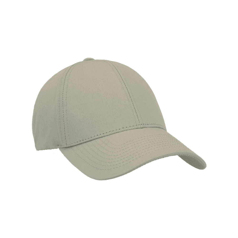 Front view of a Varsity Headwear legacy structured ventile cotton pampas beige baseball cap