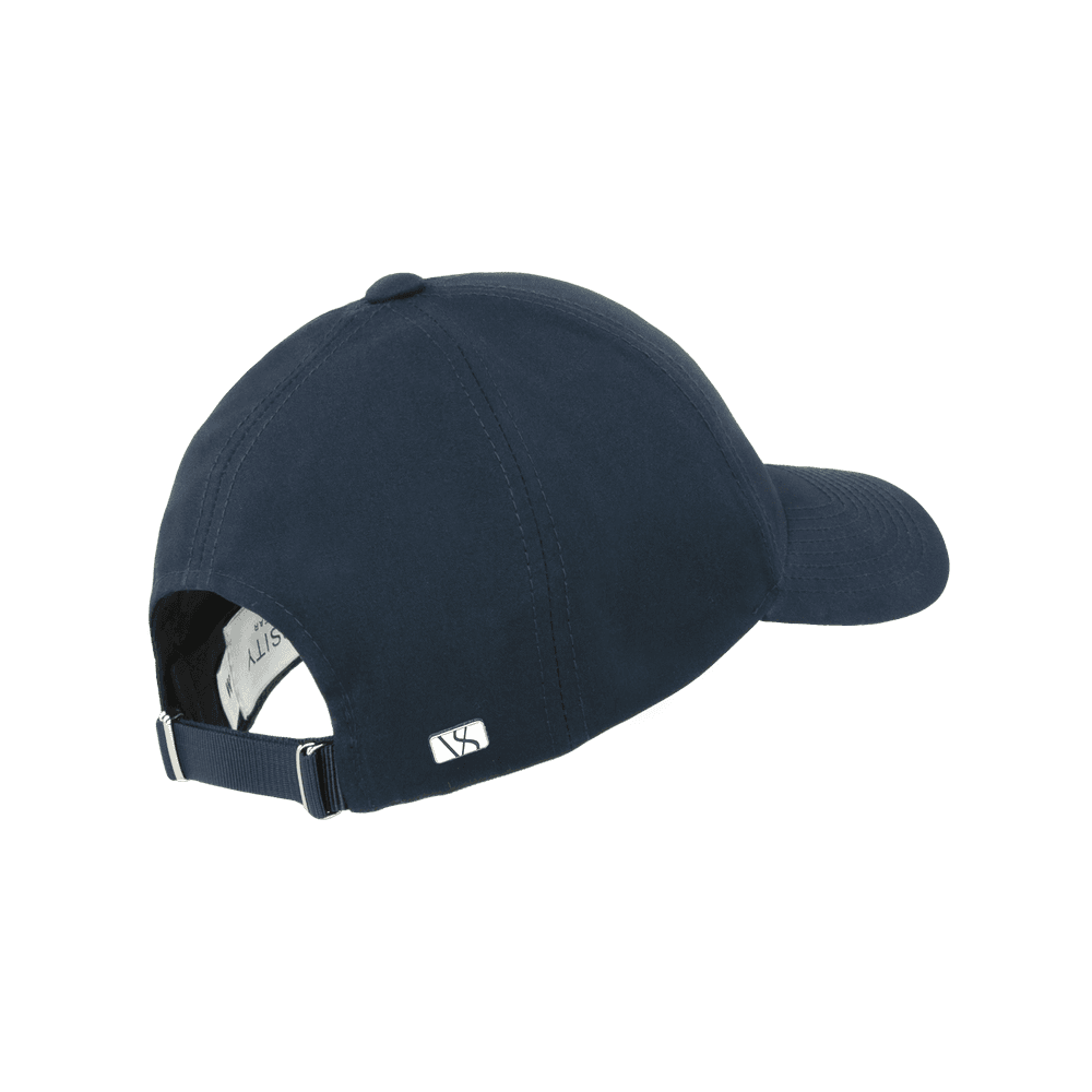 Back view of a Varsity Headwear legacy structured ventile cotton peacoat navy baseball cap
